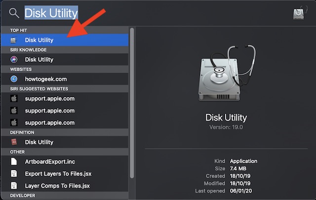 Disk usage utility